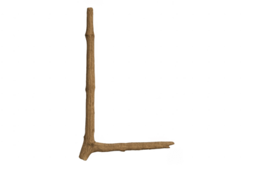 Wooden letter l typography forming a rustic alphabet