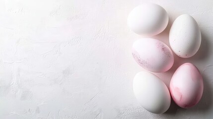 An artistic Easter egg backgrowith watercolor-style eggs on a textured canvas, emphasizing creativity and unique Easter-themed artistry , product photography with high resolution, advertising style