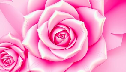 Abstract geometric rose pattern with soft pink and gold gradient , modern, rose