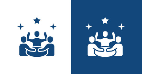 Political Party Glyph, with light and dark background