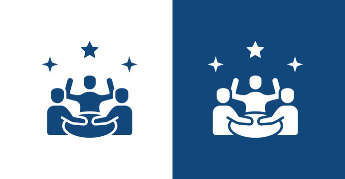 Political Party Glyph, with light and dark background