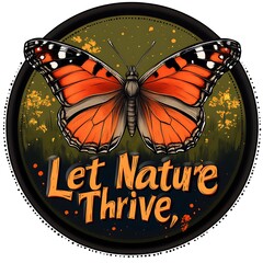 Nature-inspired logo with a butterfly, promoting environmentalism