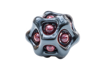 Abstract Rendering of a Virus or Cell, isolated on transparent background