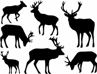 Deer Silhouettes - Wildlife C...