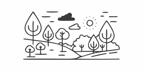 Forest Landscape with Trees V...