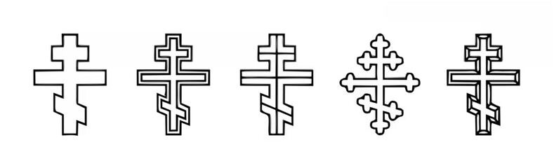 Orthodox Cross Silhouette Col...