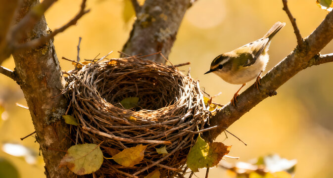 bird nest on tree