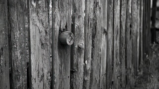 Weathered wooden fence