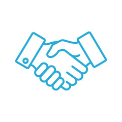 Fototapeta premium Business Handshake Icon - Agreement, Partnership, Trust, Collaboration, Greeting