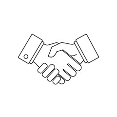 Obraz premium Business Handshake Icon - Agreement, Partnership, Success Symbol