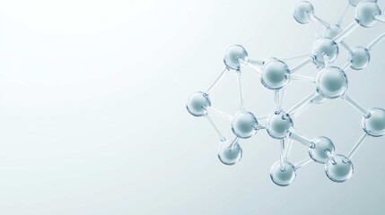 complex pharmaceutical molecule, a beautiful and intricate structure of atoms and bonds, rendered as if made from glass and light, floating in a clean, white space, medical science art. 