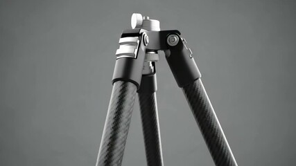 Close-up of a modern tripod showcasing its design