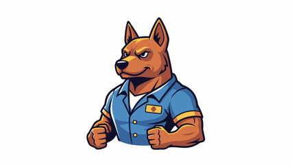 Fototapeta premium Anthropomorphic Dog Mascot Character Illustration.