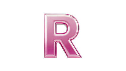 Fototapeta premium 3D Pink Letter R