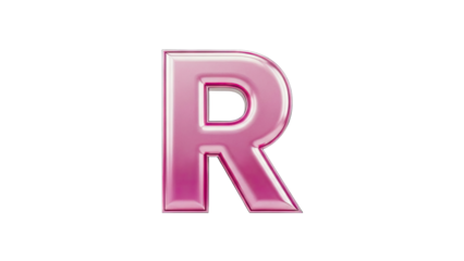 3D Pink Letter R
