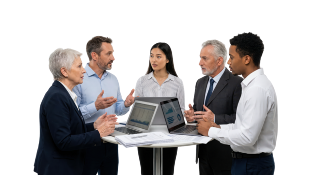 group of business people working together on white woman, people, office, team, business, businesswoman, businessman - Powered by Adobe