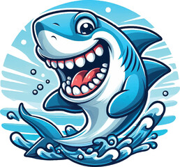 cartoon of shark