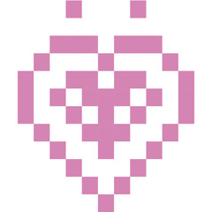 Cute pixel art heart icons in retro 8-bit style with gold and pink color variations. Perfect for Valentine&rsquo;s Day designs, digital stickers, game UI elements, social media graphics,