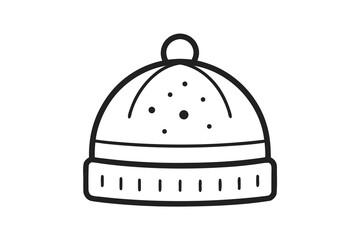 Fototapeta premium slouchy beanie icon winter hat