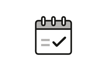 calendar checkmark page icon