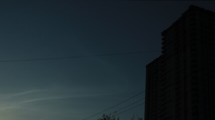 city ​​silhouette in the afternoon