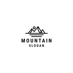 Mountain logo icon design template flat vector