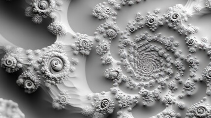 Abstract fractal spiral design