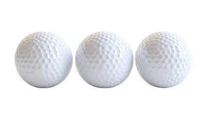 Golf Balls Falling in the Air on Clean White Background