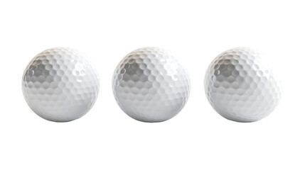 Golf Balls Falling in the Air on Clean White Background