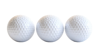 Golf Balls Falling in the Air on Clean White Background