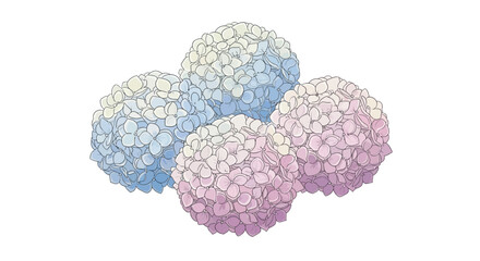 Cartoon illustration of a red hibiscus flower isolated on a white background.