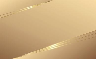 Rose gold abstract curved layers with blank space luxury background gold elements paper concept design vector illustration