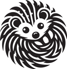 Lion and computer keyboard on dark wooden background. Flat lay