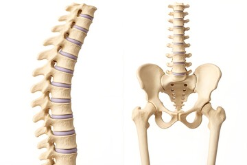 Human Spine and Pelvis Anatomy Illustration