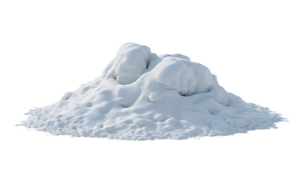 Pile of white powder on black background