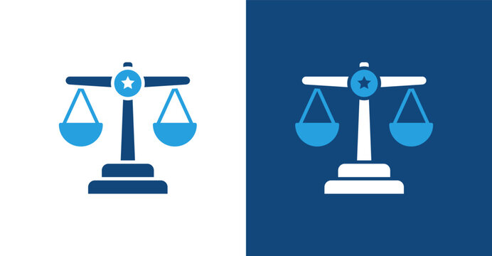 Judicial Glyph Duotone, with light and dark background