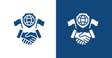 Diplomacy Glyph, with light and dark background