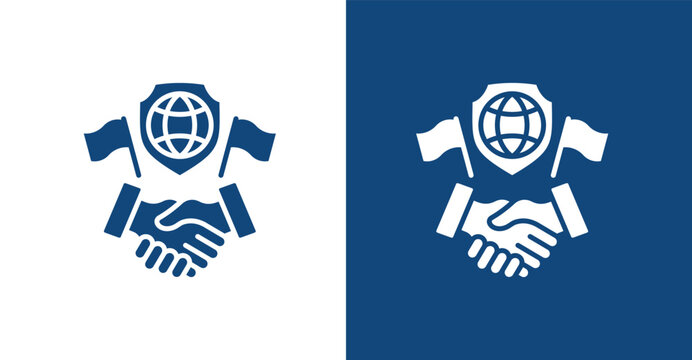 Diplomacy Glyph, with light and dark background