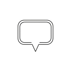 Naklejka premium Blank Empty Speech Bubble Outline Icon, Communication Symbol