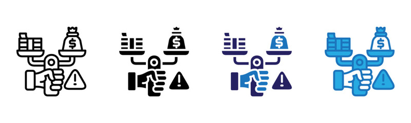 Solvency Icon Multi Style Vector Illustration