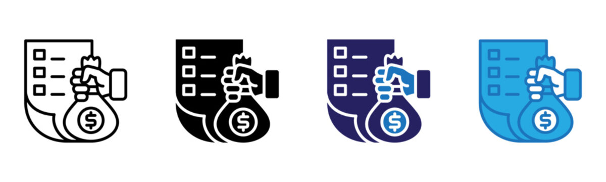 Financing Icon Multi Style Vector Illustration