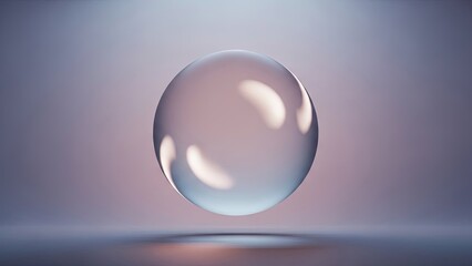 A Transparent Sphere Floating Mysteriously in a Softly Lit Environment.