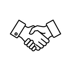 Business handshake icon, agreement, partnership, deal, teamwork, success, cooperation, trust