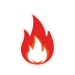 Vibrant Flame Illustration with Dynamic Red and Orange Hues.