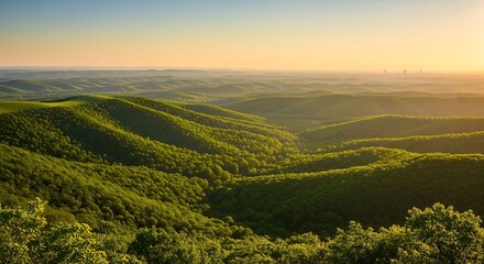 Industrial Overview Hillside Viewpoint Capturing Scenic Landscape and Urban Development