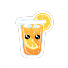 cartoon illustration of a glass of juice
