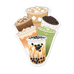 a collection of drinks with various flavors