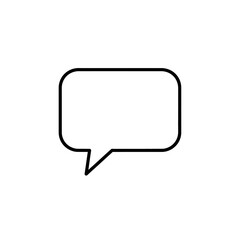 Fototapeta premium Blank Speech Bubble Icon - Communication, Message, Chat, Dialogue, Idea