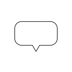Naklejka premium Blank Speech Bubble Icon - Empty Chat Message Box Outline