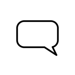 Naklejka premium Blank Speech Bubble Icon - Empty Chat Box Symbol on White Background